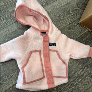 Patagonia Light Pink Baby Fleece Hoodie